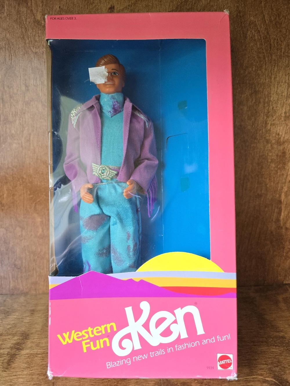 Vintage 1989 Mattel Barbie Western Fun Ken Doll Fringe Jacket #9934 NIB NRFB